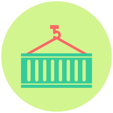 Kargo konteyner kutsal kişilerin resmi, vektör çizim