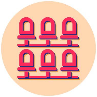 Kiliseye. Web simgesi basit illüstrasyon