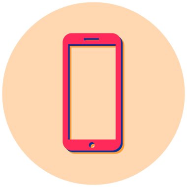 Cep telefonu. Web simgesi basit tasarım