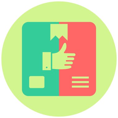 Elinde kurdeleyle bir kağıt tutuyor.