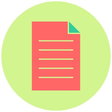 Belge. Web simgesi basit illüstrasyon