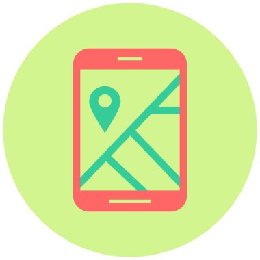 konum. Web simgesi basit illüstrasyon