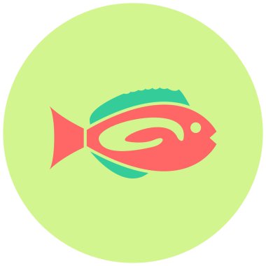 Mavi Tang. Web simgesi basit illüstrasyon