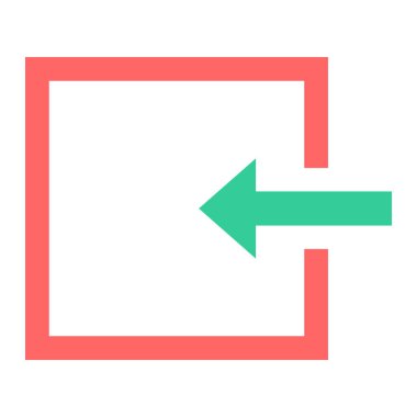 Sola dön. Basit illüstrasyon