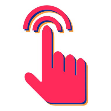 El hareketi simgesi vektör çizimi tasarımı