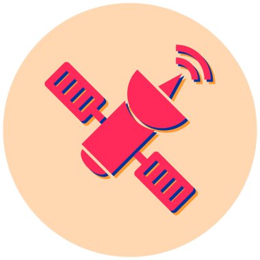 Uydu. Web simgesi basit illüstrasyon