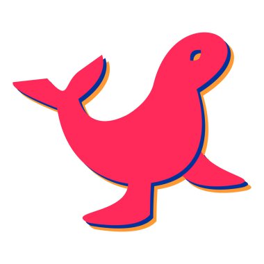 Bir kuş simgesinin vektör illüstrasyonu