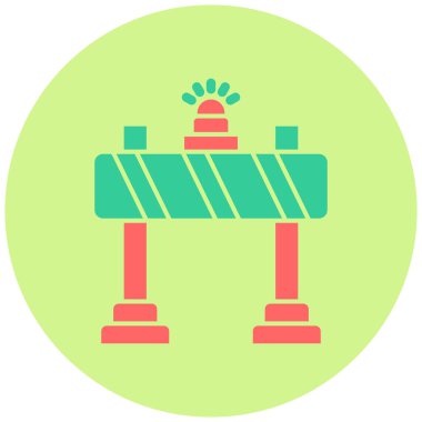 Bariyer. Web simgesi basit illüstrasyon