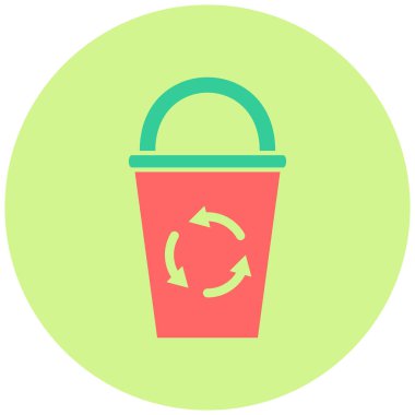 Çöp kutusu simgesi. Basit tasarım