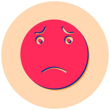 Üzgün surat. Web simgesi