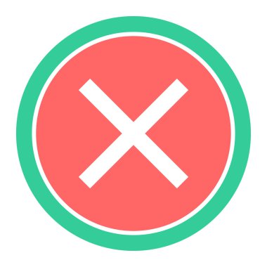 İptal et. Web simgesi basit illüstrasyon