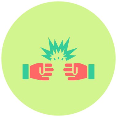 Mücadele simgesi, vektör illüstrasyonu