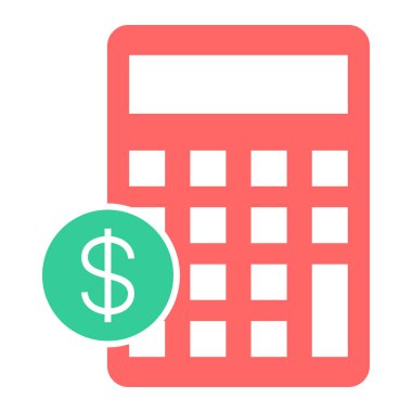 Hesap makinesi. Web simgesi basit illüstrasyon