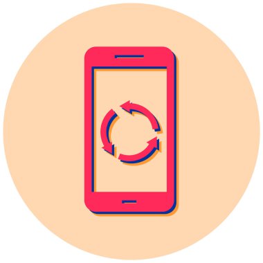 Cep telefonu. Web simgesi basit illüstrasyon