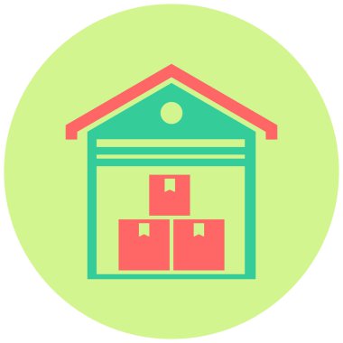 Depo modern simgesinin vektör illüstrasyonu 