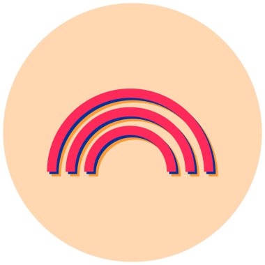 Gökkuşağı. Web simgesi basit illüstrasyon