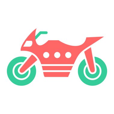 motosiklet simgesi vektör illüstrasyonu