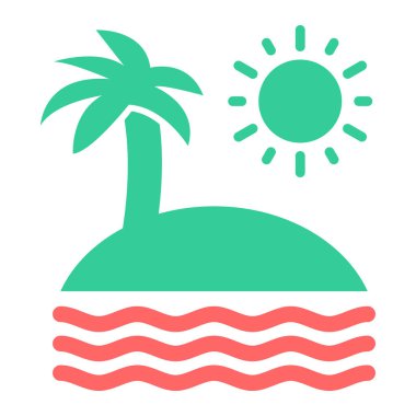 yaz tatili ikonu vektör illüstrasyonu