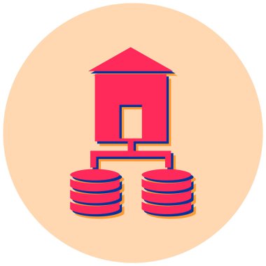 Modern yapı simgesinin vektör illüstrasyonu