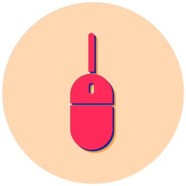 Bilgisayar faresi. Web simgesi basit illüstrasyon