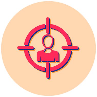 Hedef. Web simgesi basit illüstrasyon