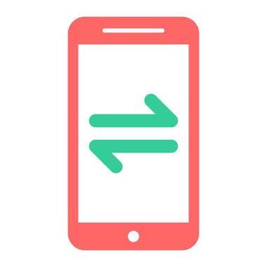 Cep telefonu simgesi, vektör illüstrasyonu