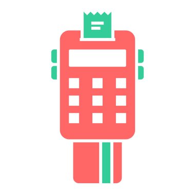 ATM makinesi düz vektör simgesi