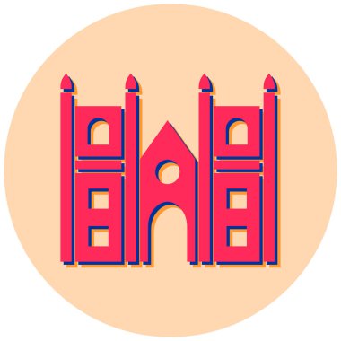 Bina. Web simgesi basit illüstrasyon