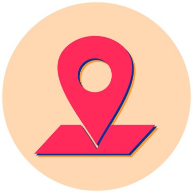 konum. Web simgesi basit illüstrasyon