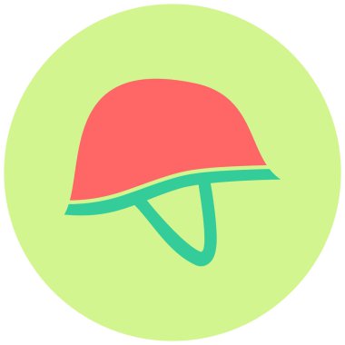 Miğfer. Web simgesi basit illüstrasyon