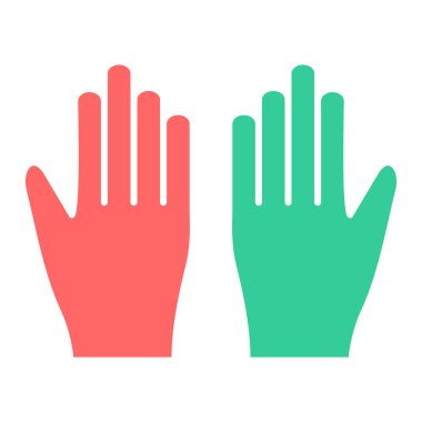 Temizlik eldiveni ikonu. Web için basit plastik eldiven vektör simgeleri çizimi