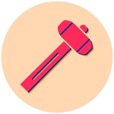 Çekiç. Web simgesi basit illüstrasyon