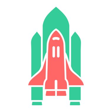 roket ikonu vektör illüstrasyonu