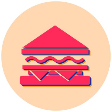 Hamburger. Web simgesi basit illüstrasyon