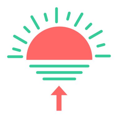 Güneş. Web simgesi basit illüstrasyon