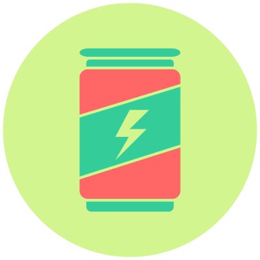 Enerji içeceği. Web simgesi basit illüstrasyon