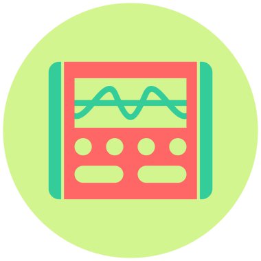 Oscilloscope. Web simgesi basit tasarım