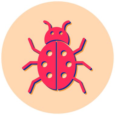 Böcek. Web simgesi basit illüstrasyon