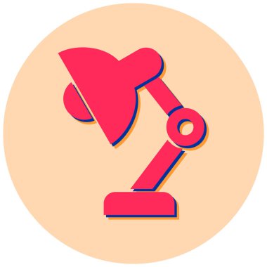 Kolayca değiştirilebilen veya düzenlenebilen lamba vektör simgesi