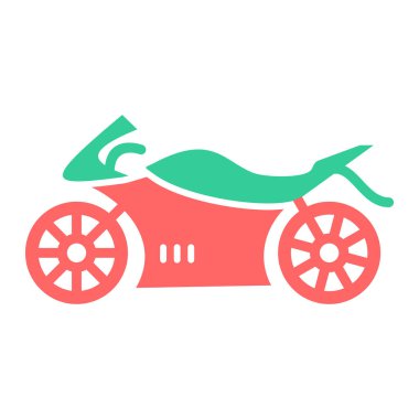  İkonum. Web için motosiklet vektör simgelerinin basit çizimi