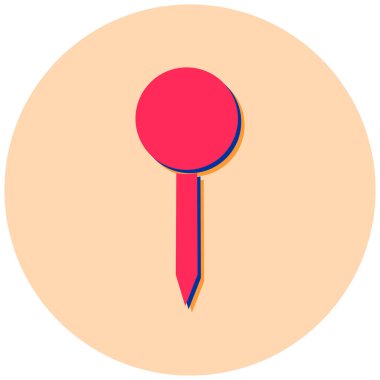 İğne. Web simgesi basit illüstrasyon