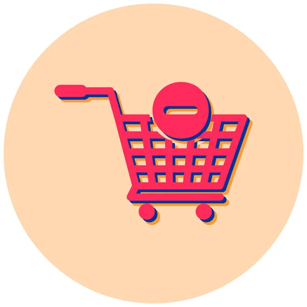 Carrito Compras Diseño Simple — Vector de stock