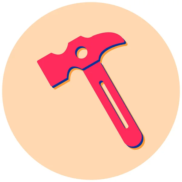 Hammer Web Icon Simple Illustration — Stock Vector
