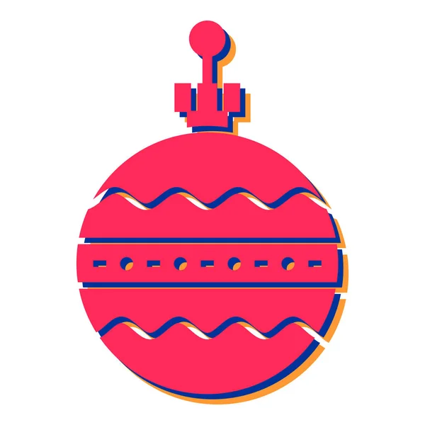 Christmas Ball Icon Vector Illustration — Stock Vector