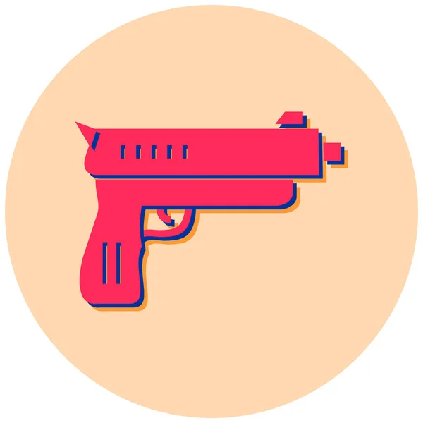 Gun Web Icon Simple Illustration — Stock Vector