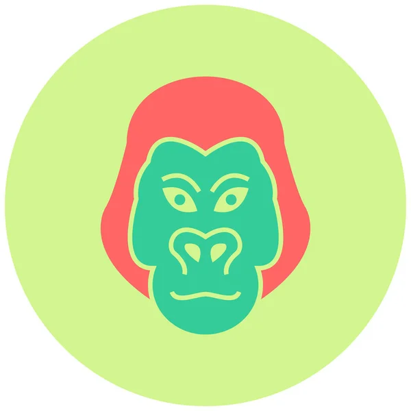 Een Gorilla Web Icoon Eenvoudige Illustratie — Stockvector