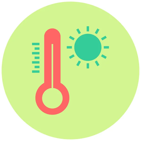 Heiße Temperaturen Web Ikone Einfaches Design — Stockvektor