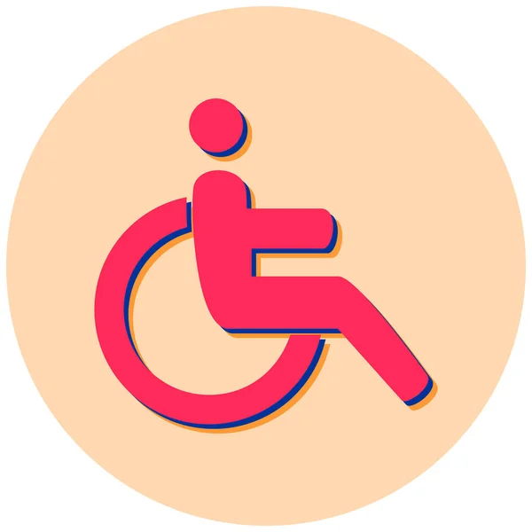 Disabile Icona Web Semplice Illustrazione — Vettoriale Stock