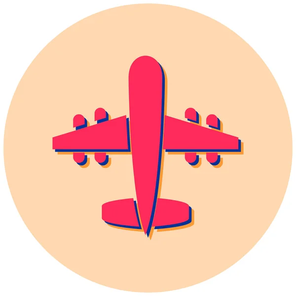 Airplane Web Icon Simple Illustration — Stock Vector