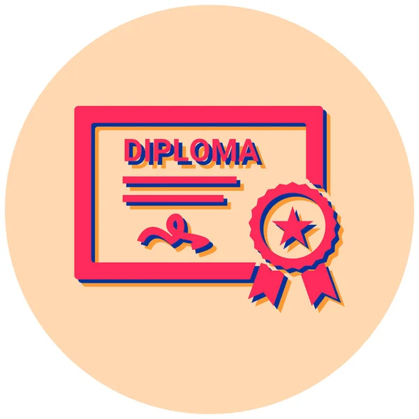 Certificado Icono Web Ilustración Simple — Archivo Imágenes Vectoriales